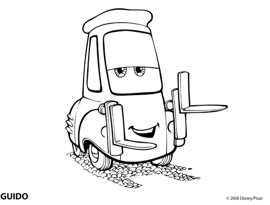 Disney Cars Guido Coloring Pages - Disney Coloring Pages : iKids 