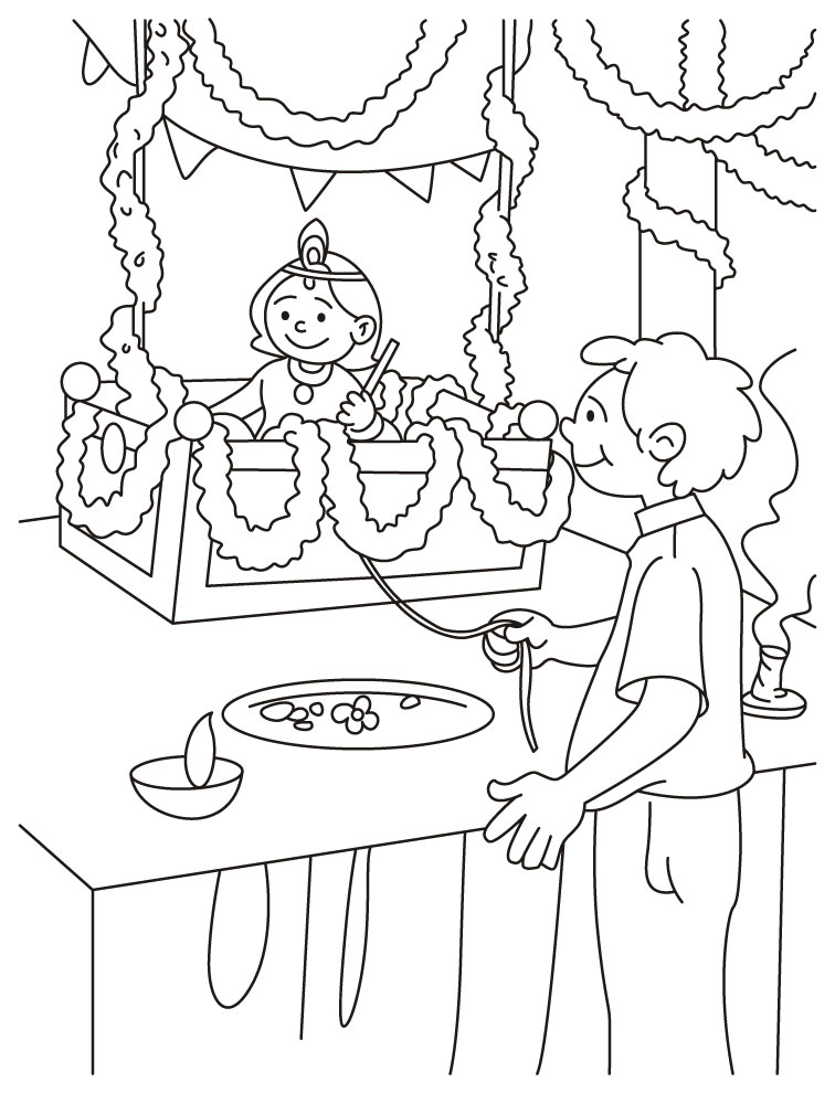 Laddu gopal coloring page | Download Free Laddu gopal coloring ...
