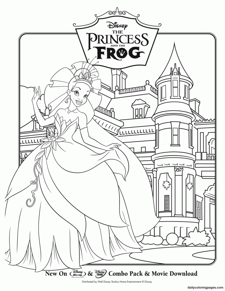 The Princess And The Frog Coloring Pages