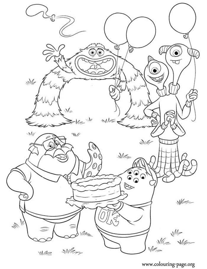 Happy monsters university coloring pages | coloring pages