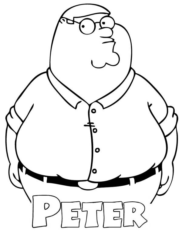 Peter Griffin from Family Guy Coloring Page | Kids Play Color