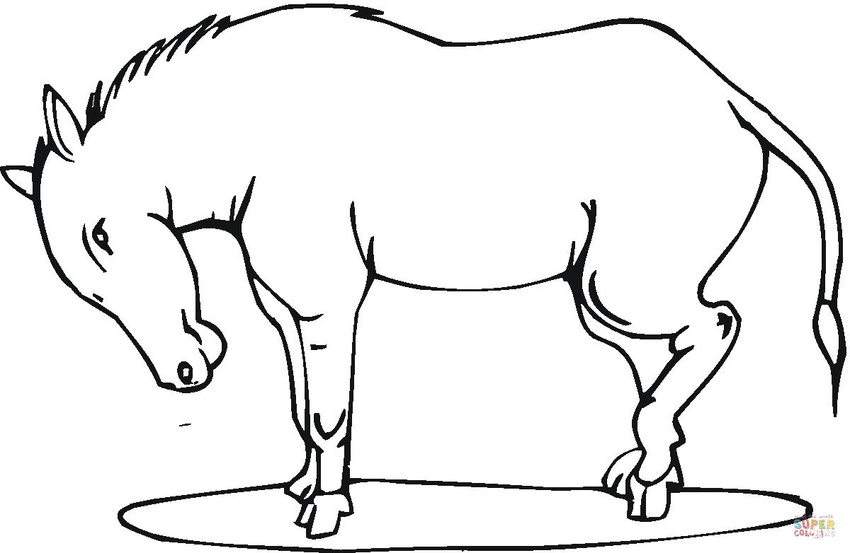 Stubborn Donkey coloring page | Free Printable Coloring Pages