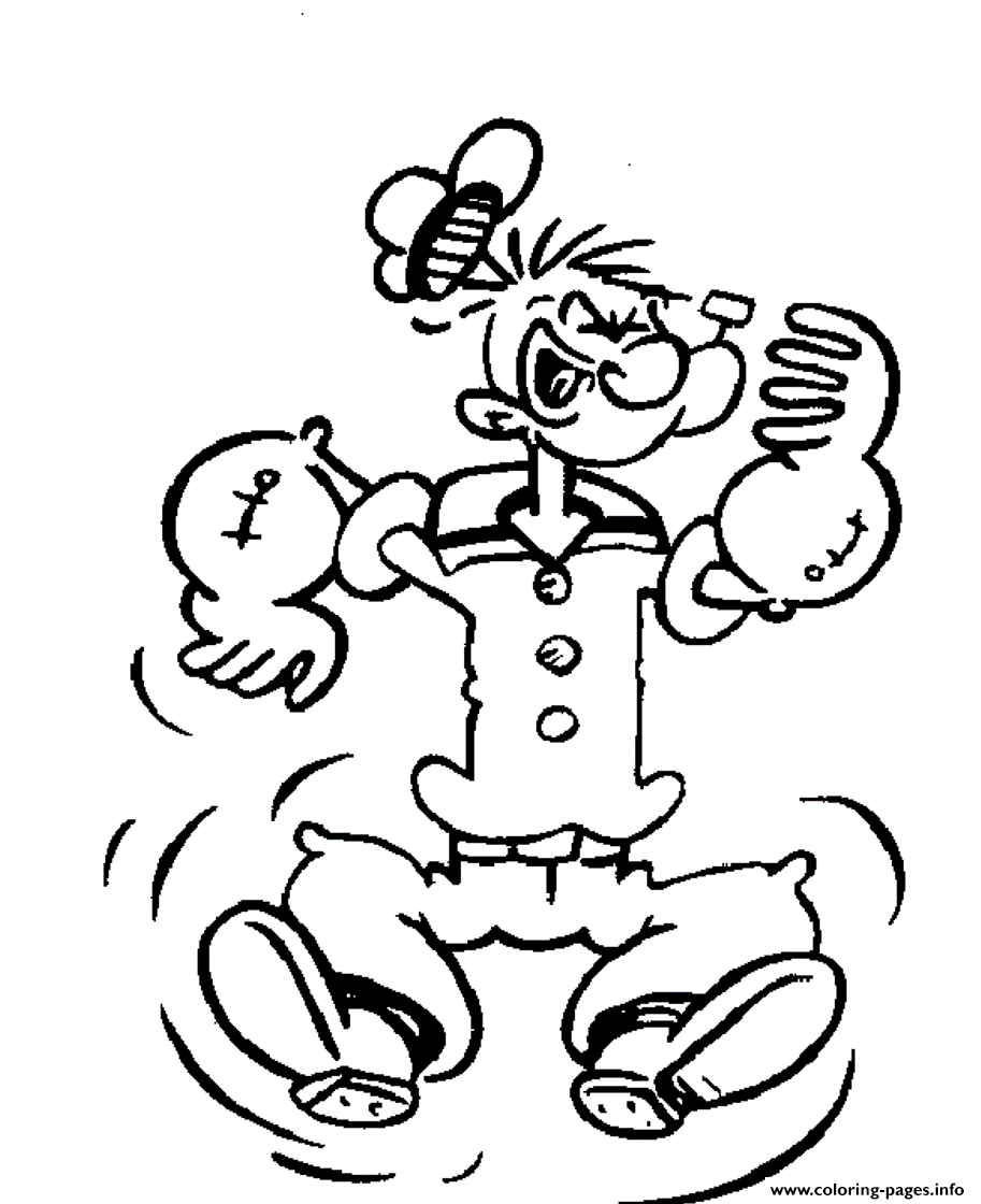 Print strong popeye s5d23 Coloring pages
