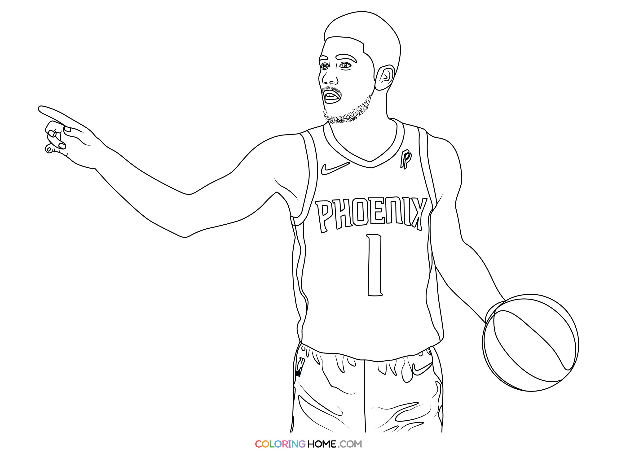 Devin Booker Coloring Page - Coloring Home