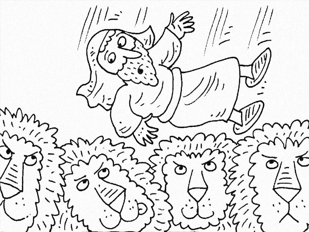 Overnight with the Lions - Coloring Page