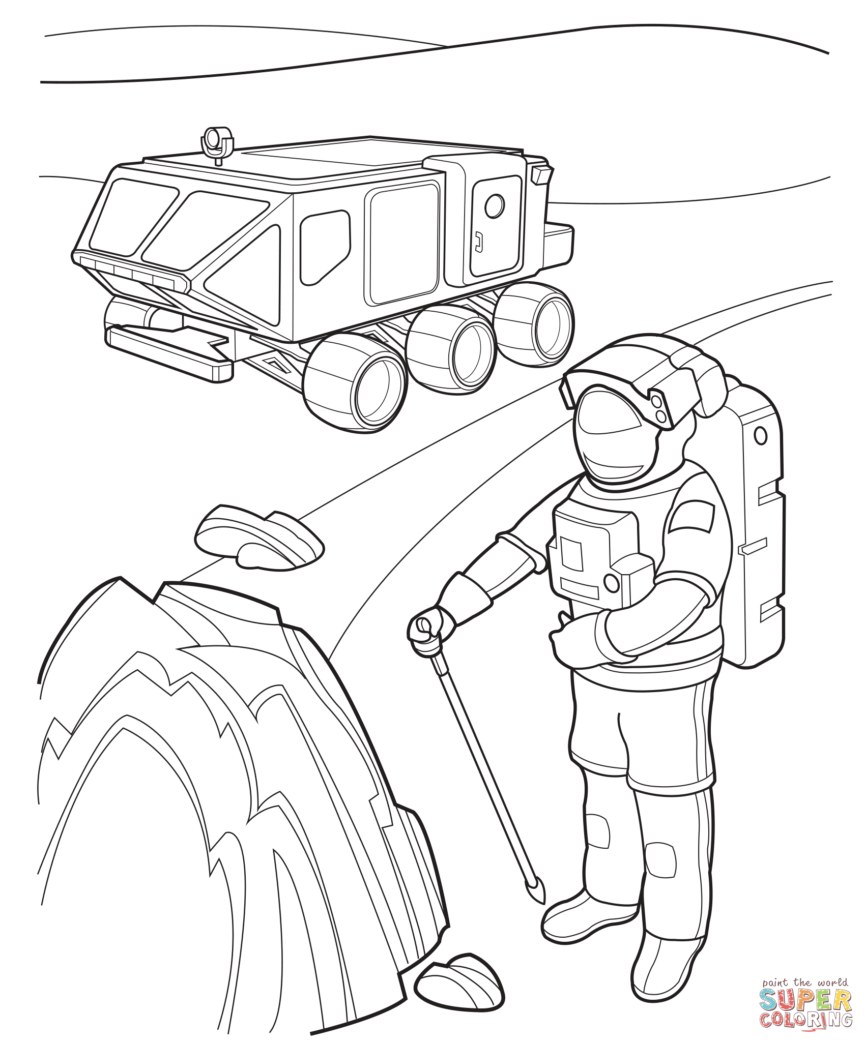 Proposed Lunar Rover coloring page | Free Printable Coloring Pages