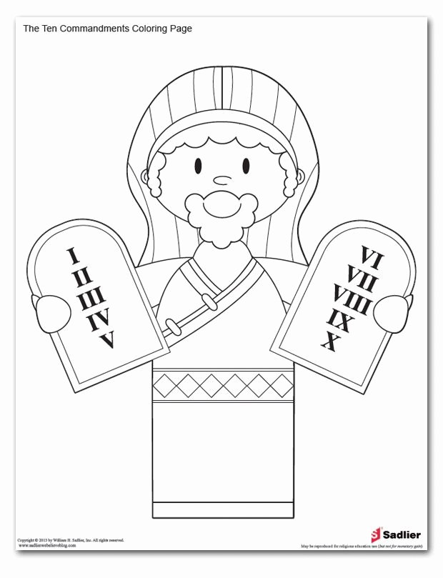 Kindergarten Ten Commandments Coloring Page, Fast Coloring Pages ...