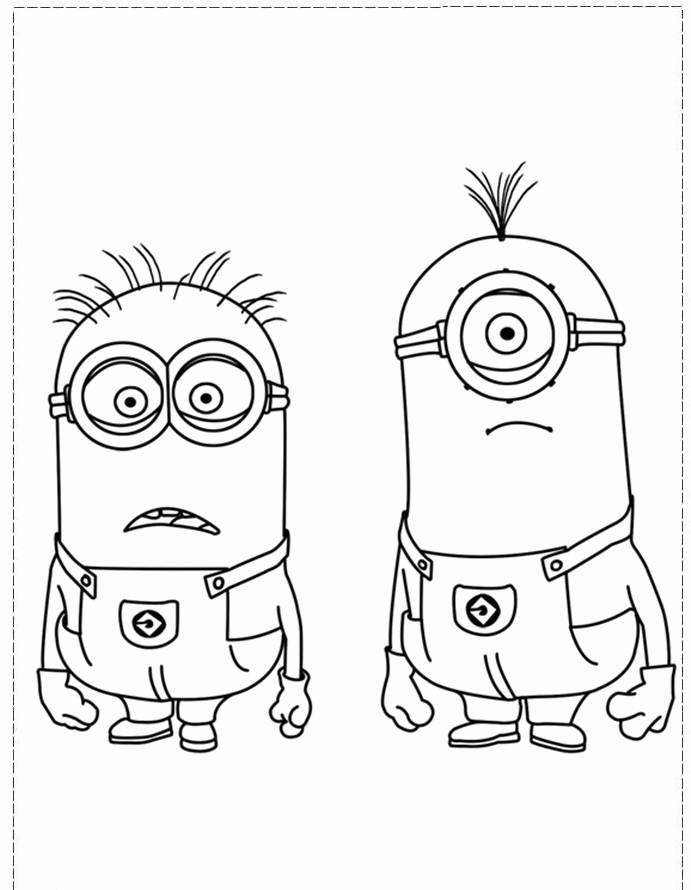 The Stuart Girl Despicable Me 2 Coloring Pages Coloring Pages For ...