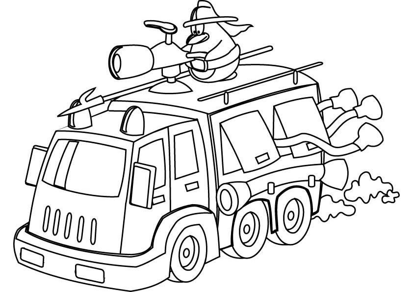 Firetruck #135913 (Transportation) – Printable coloring pages