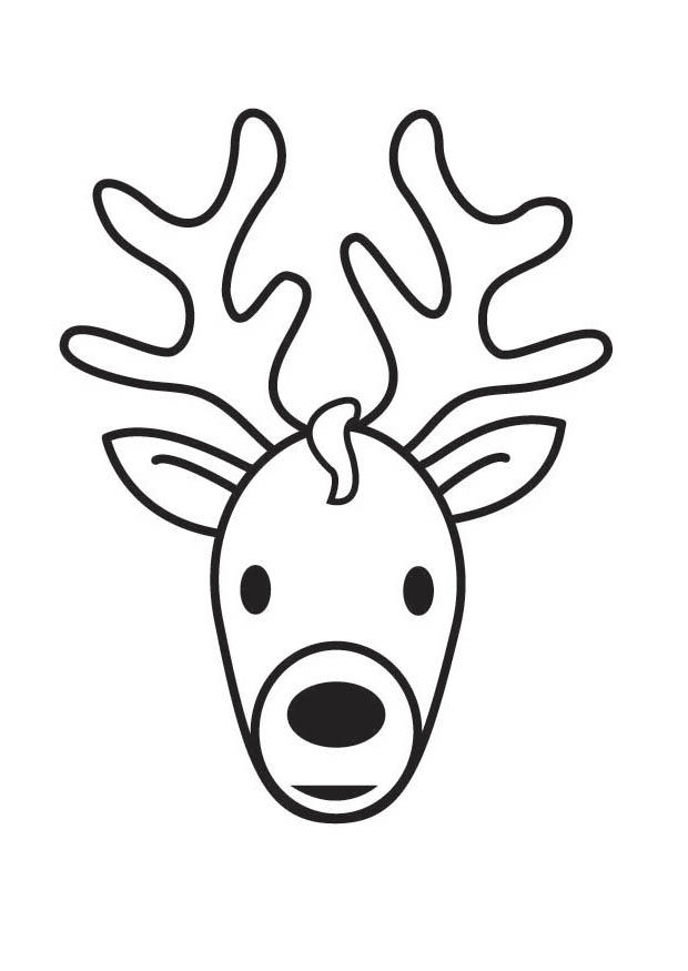Coloring Page Stag Head - free printable coloring pages - Img 17560