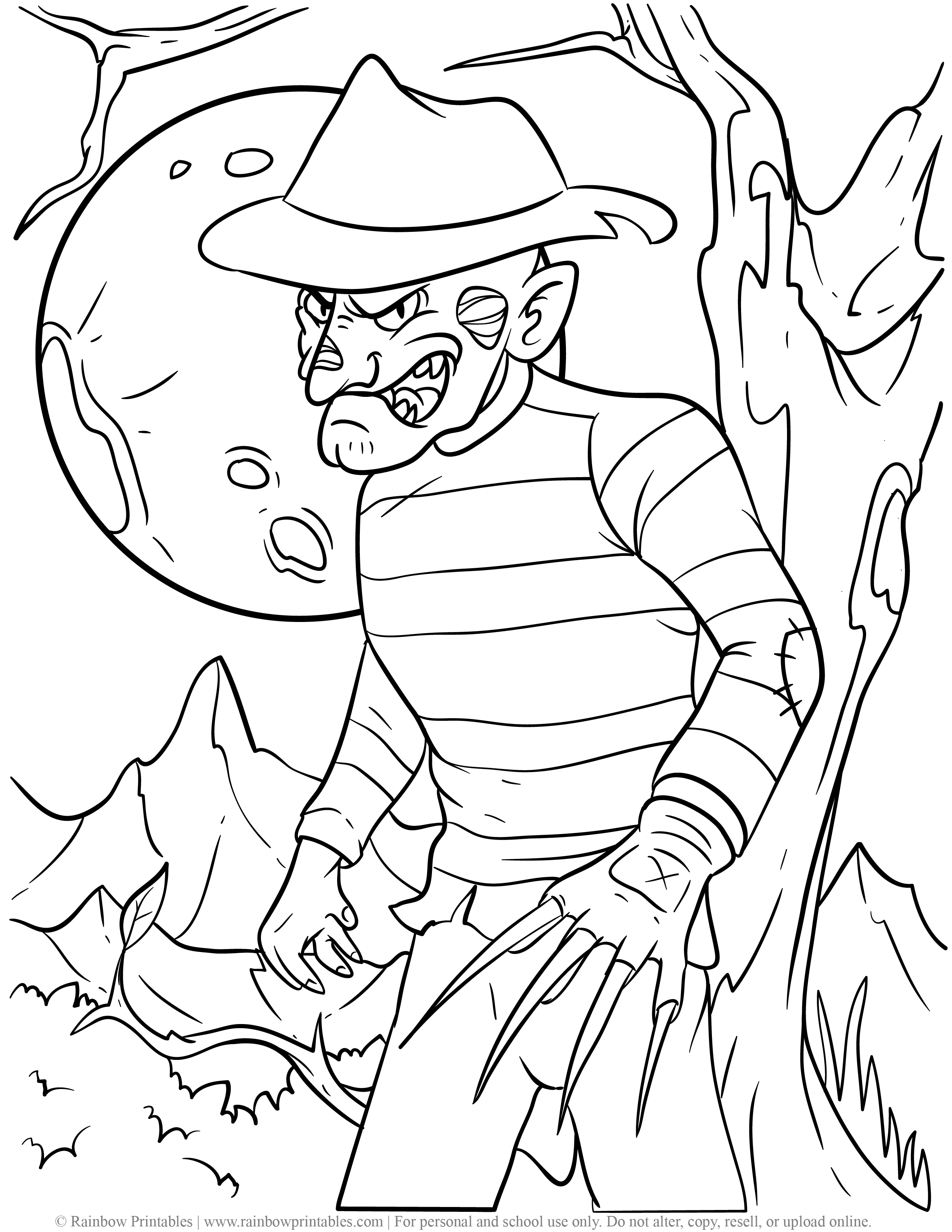 Halloween Coloring Pages   Rainbow Printables   Coloring Home