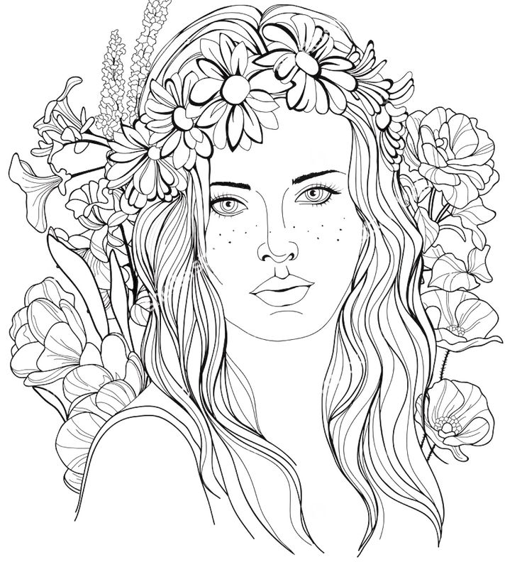 Realistic Girl Coloring Pages - Coloring Home