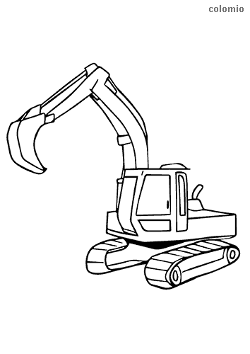 Excavators coloring pages » Free & Printable » Excavator coloring sheets