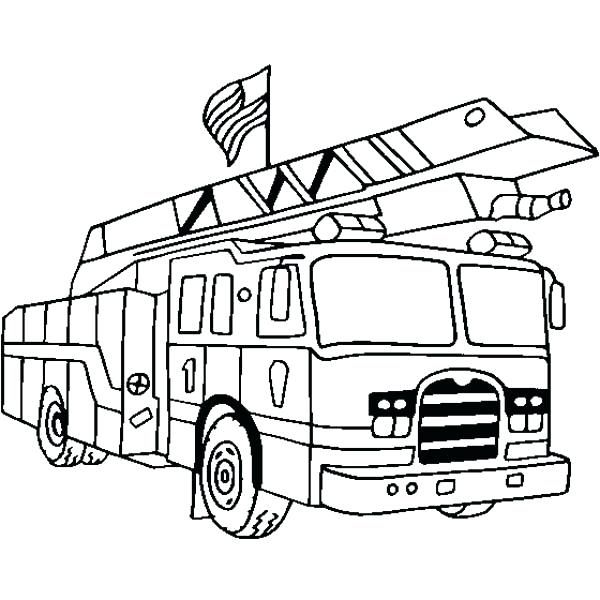 Use Fire Truck Coloring Page as a Medium to Learn Color - Free Coloring  Sheets | Truck coloring pages, Flag coloring pages, Cars coloring pages