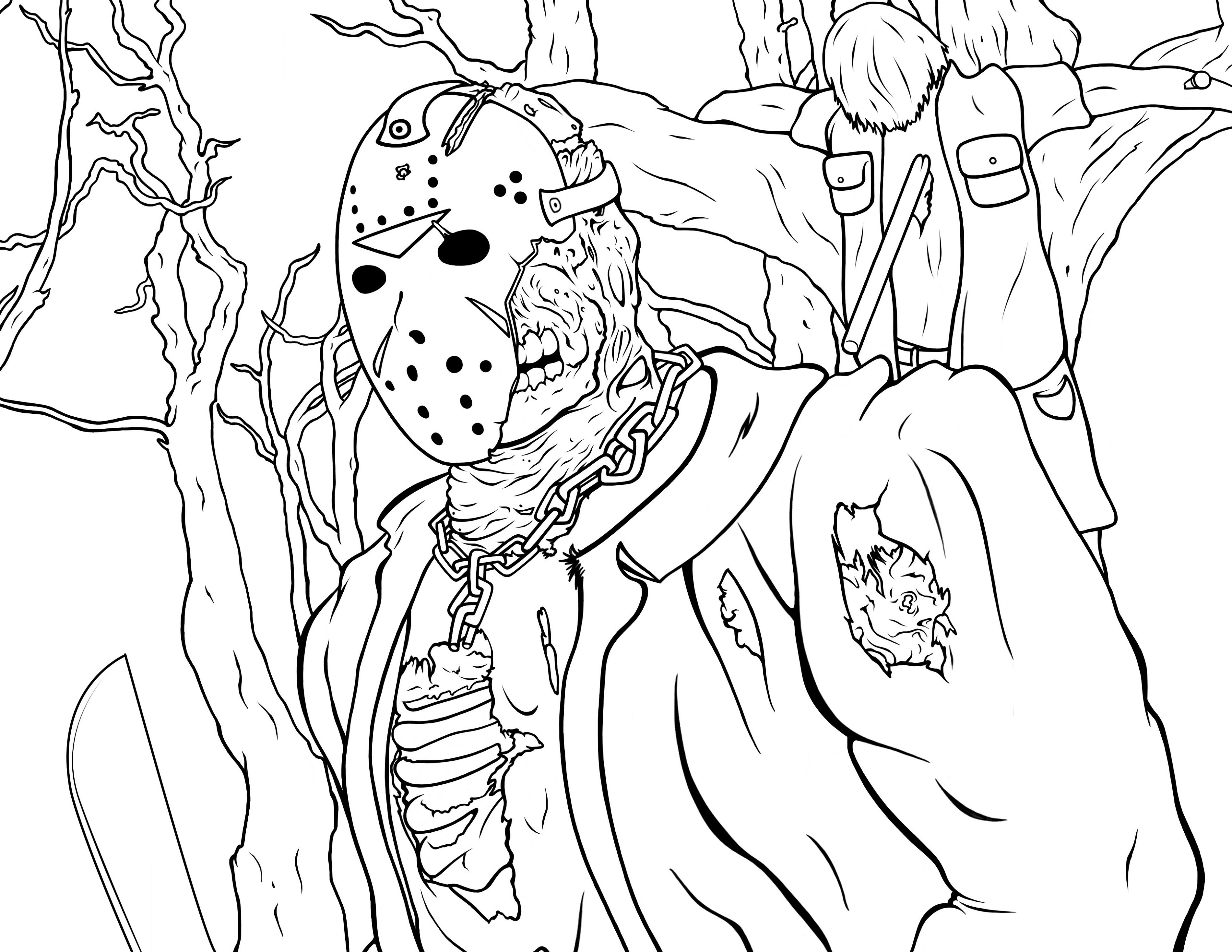 Jason Coloring Pages Friday the 13th ...