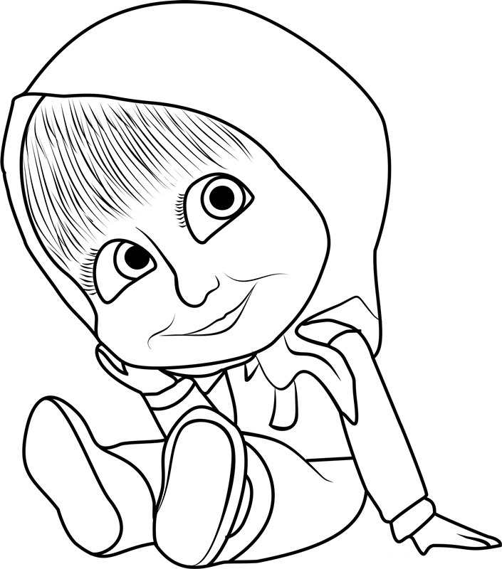Masha And Bear Painting Coloring Page Coloring Pages
