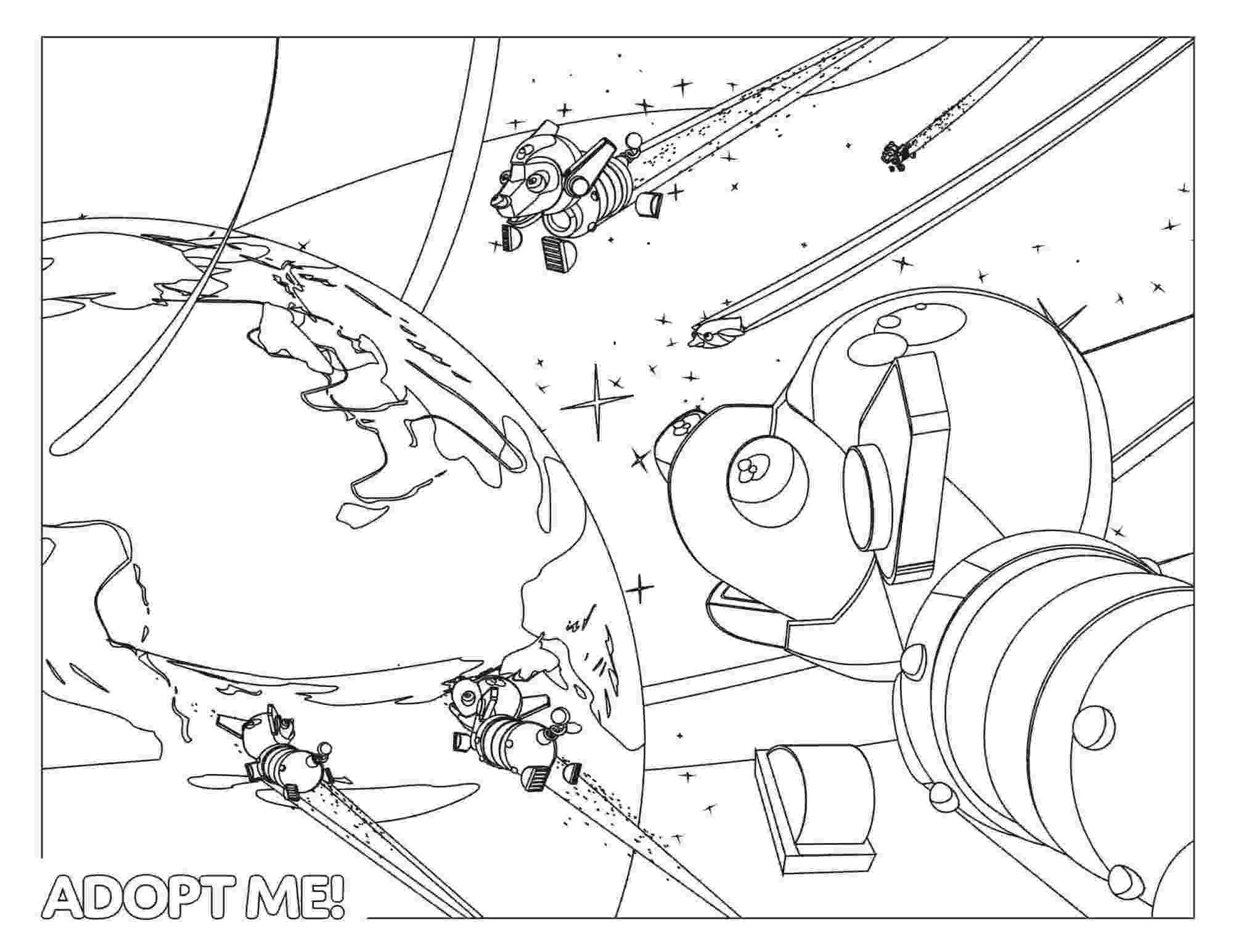 Adopt me Robo Dog became an astronaut in space Coloring Pages - Adopt me Coloring  Pages - Coloring Pages For Kids And Adults