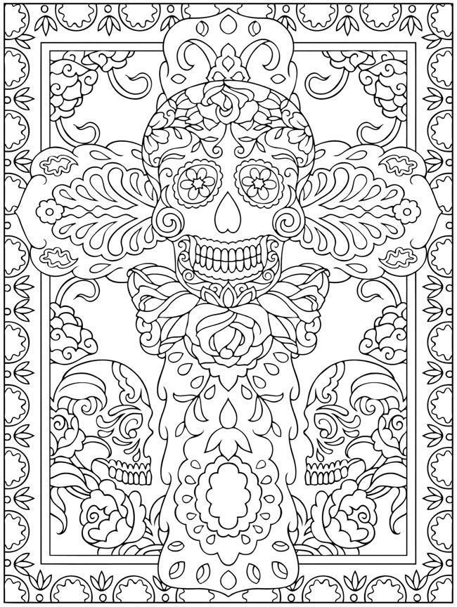 Day of the Dead coloring sheets Dover Publications | coloring ...