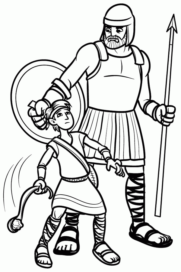 David And Goliath Coloring Pages Printable - Printable Word Searches