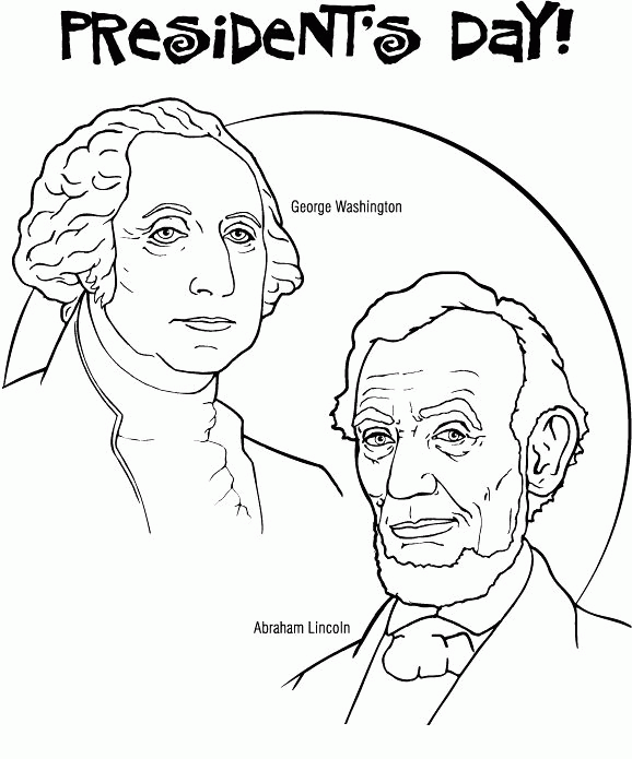 For Presidents Day - Coloring Pages for Kids and for Adults