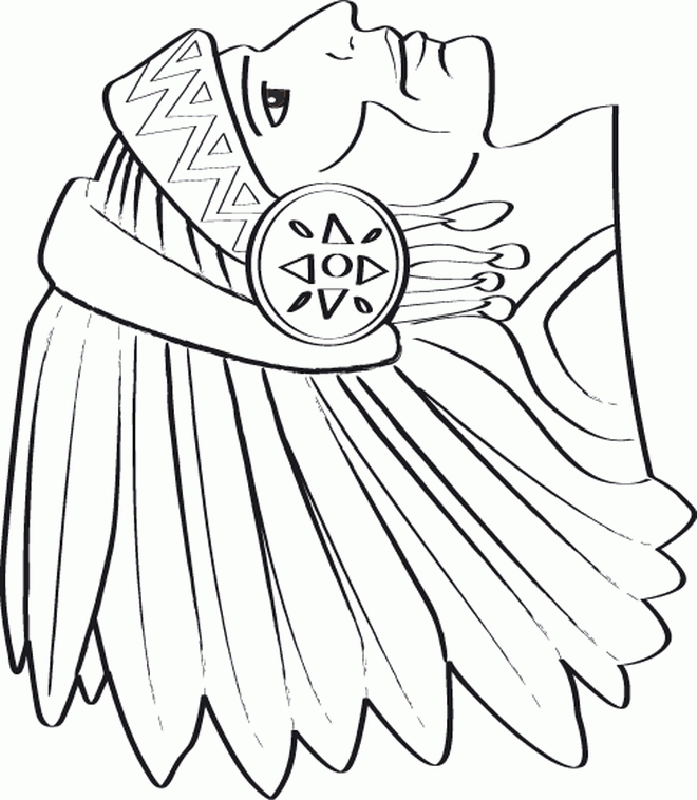 indian warrior coloring pages