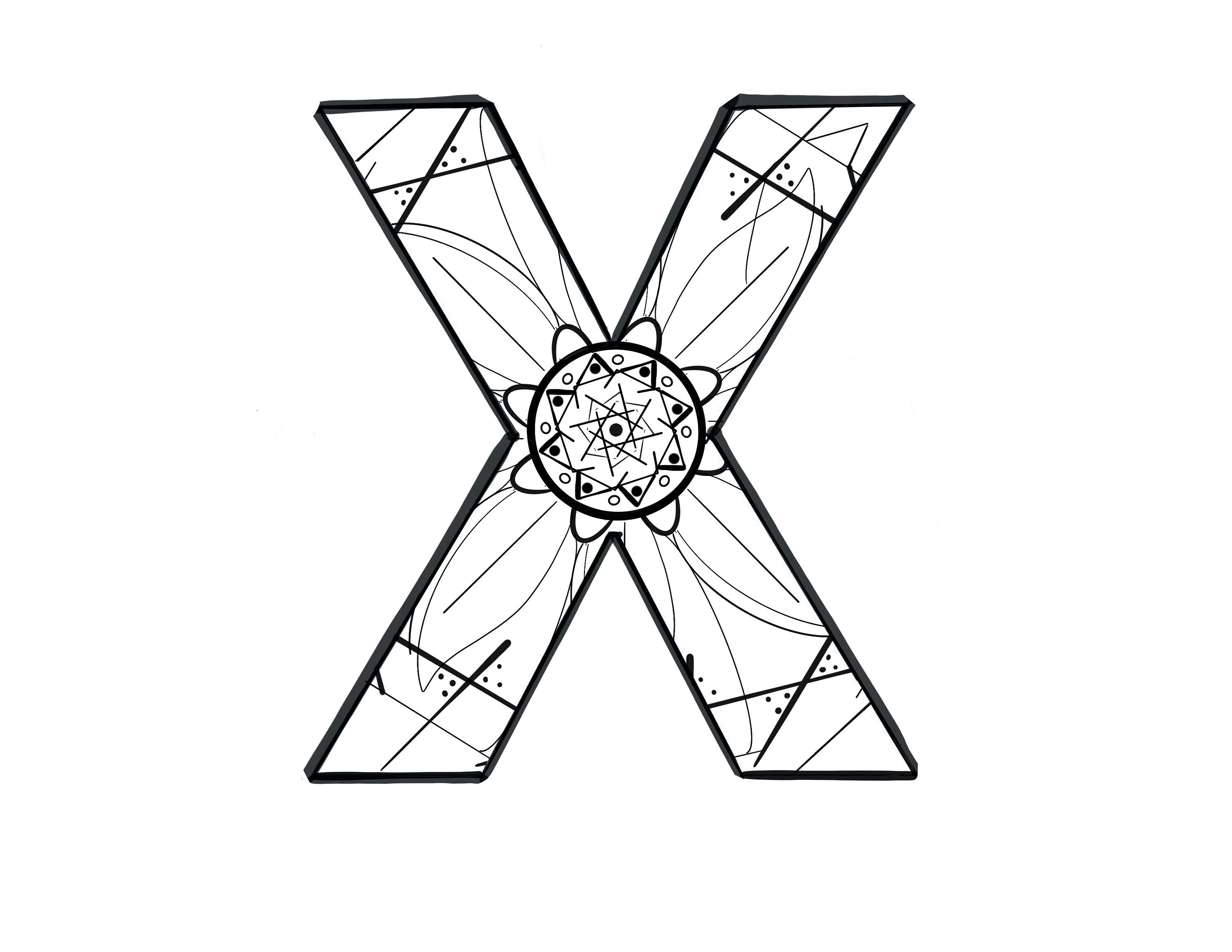 Letter X-printable Instant Download Coloring Page - Etsy