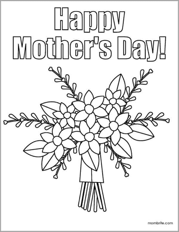 Free Printable Mother's Day Coloring Pages | Mombrite