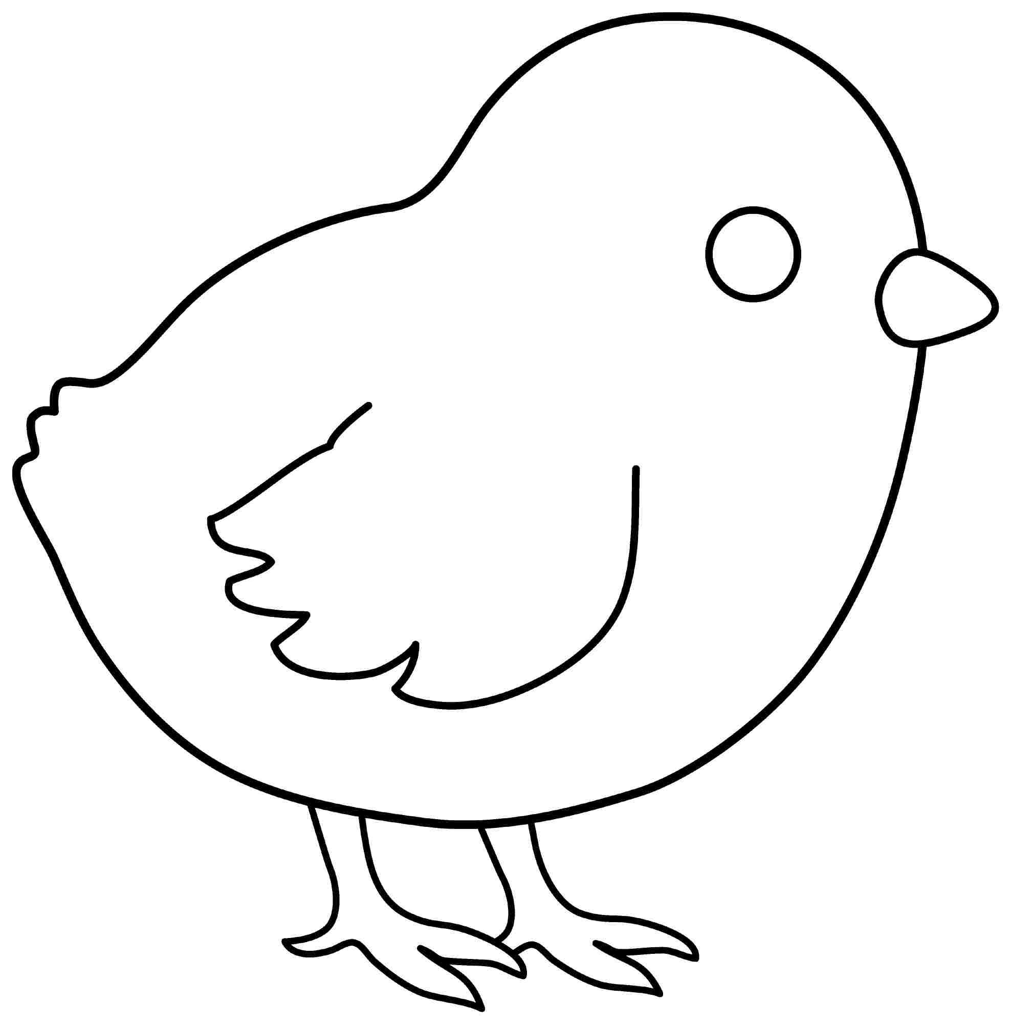 7 Best Images of Printable Chick And Chicken - Baby Chick Outline ...