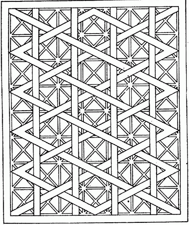 Geometric Coloring Sheet - Coloring Pages for Kids and for Adults