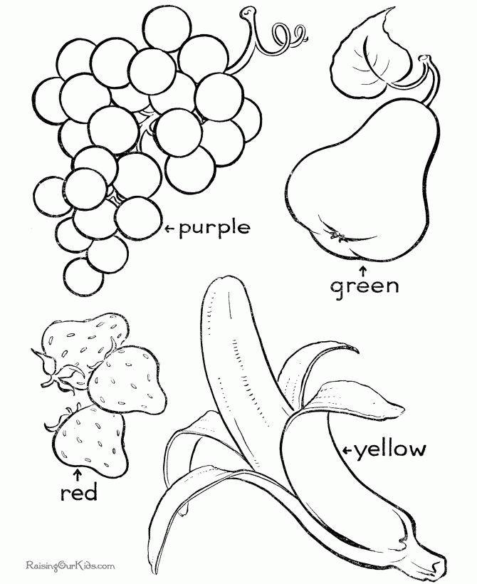 Colors Coloring Pages For Preschool - Coloring