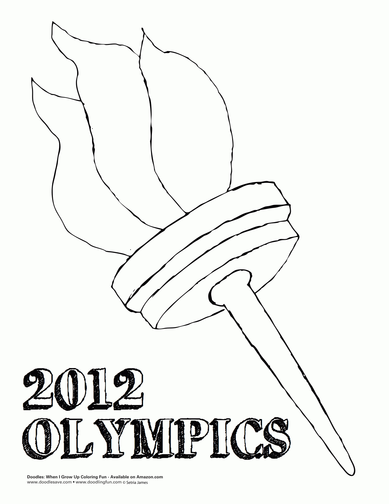 Olympic Torch Coloring Page
