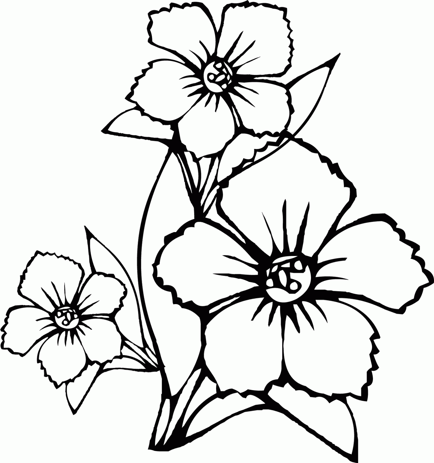 flower coloring page 67. cross with flowers coloring page. flower ...