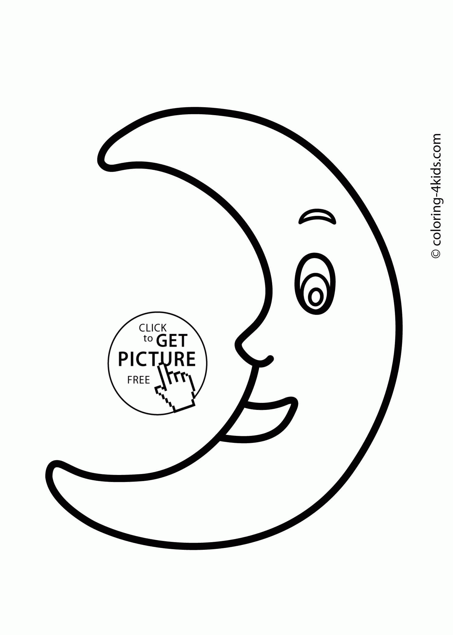 Moon Coloring Pages Printable Coloring Home