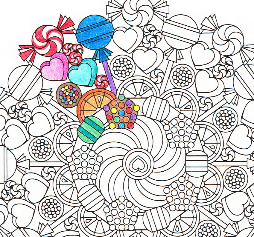 Christmas Mandala Coloring Page Christmas Eve by CandyHippie