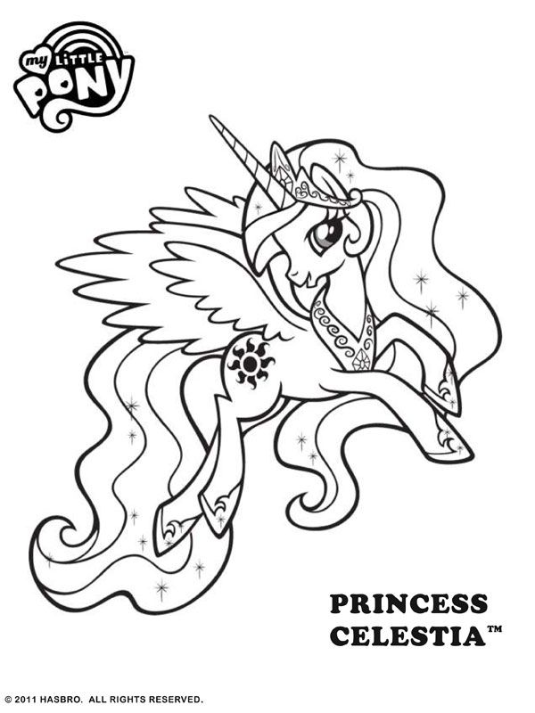 princess celestia and luna coloring pages