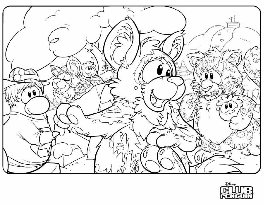 i love my puffle Colouring Pages
