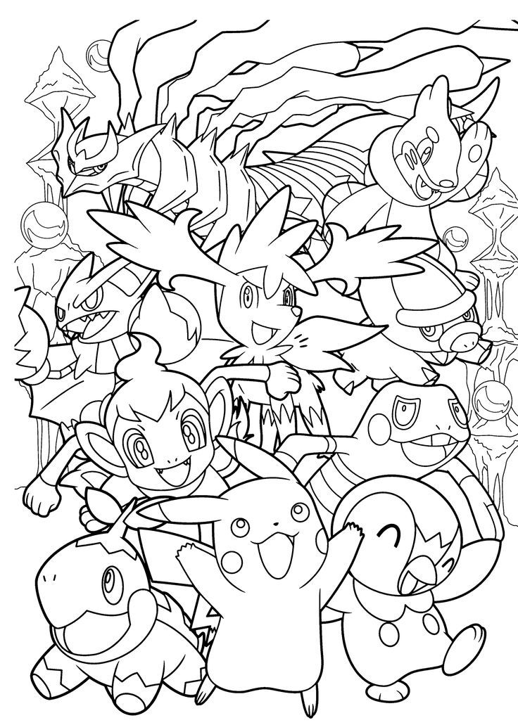 Download Pokemon Group Coloring Pages Coloring Home