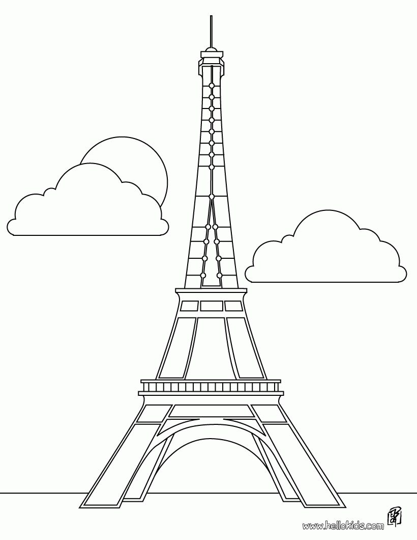 FRANCE coloring pages - Eiffel tower