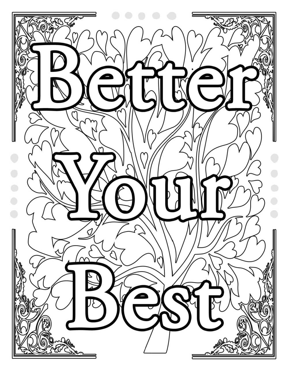 Better Your Best Motivational Coloring Page | Mama Likes This