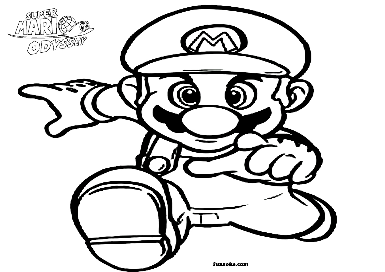 Mario odyssey coloring pages printable - Funsoke