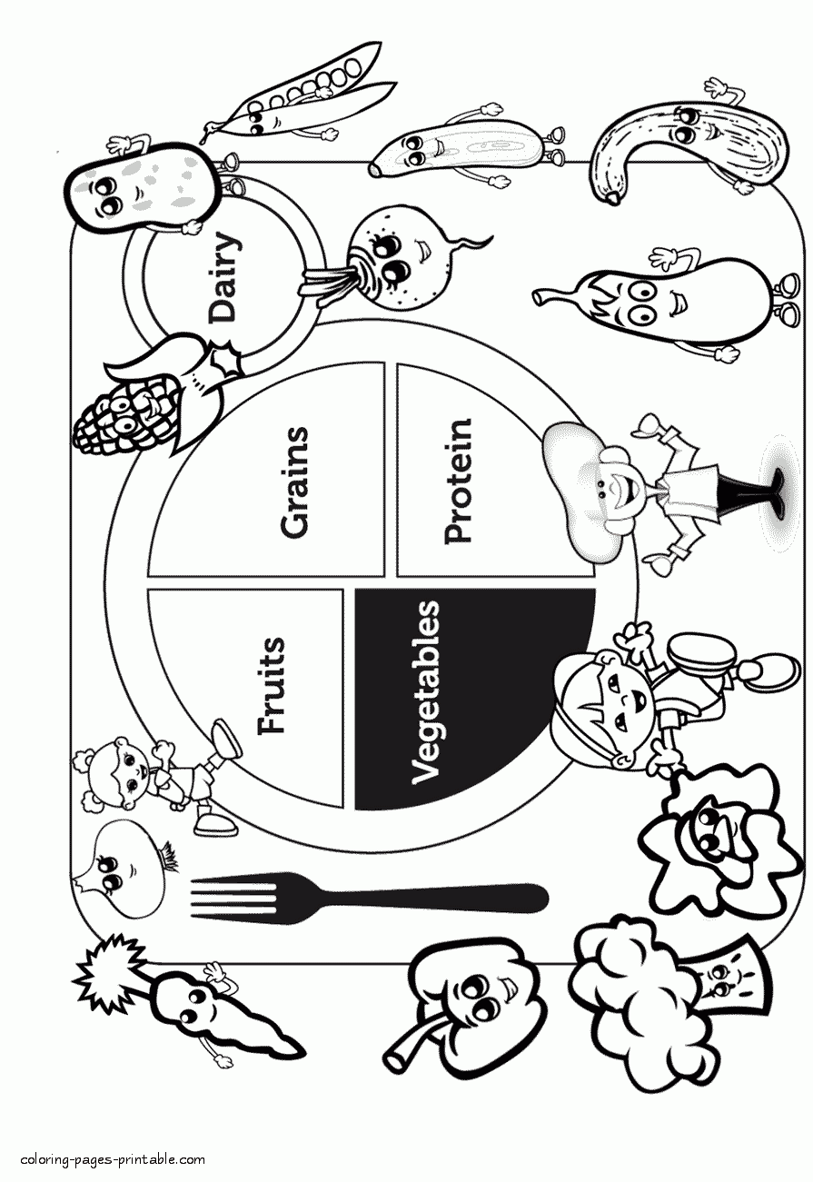 Free coloring pages food. Vegetables ...coloring-pages-printable.com