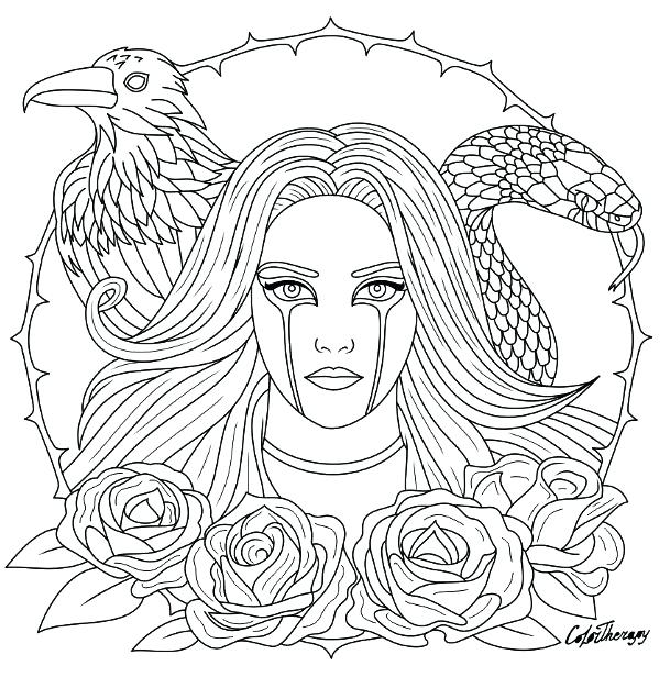 Printable Gothic Coloring Pages - 2023 Calendar Printable