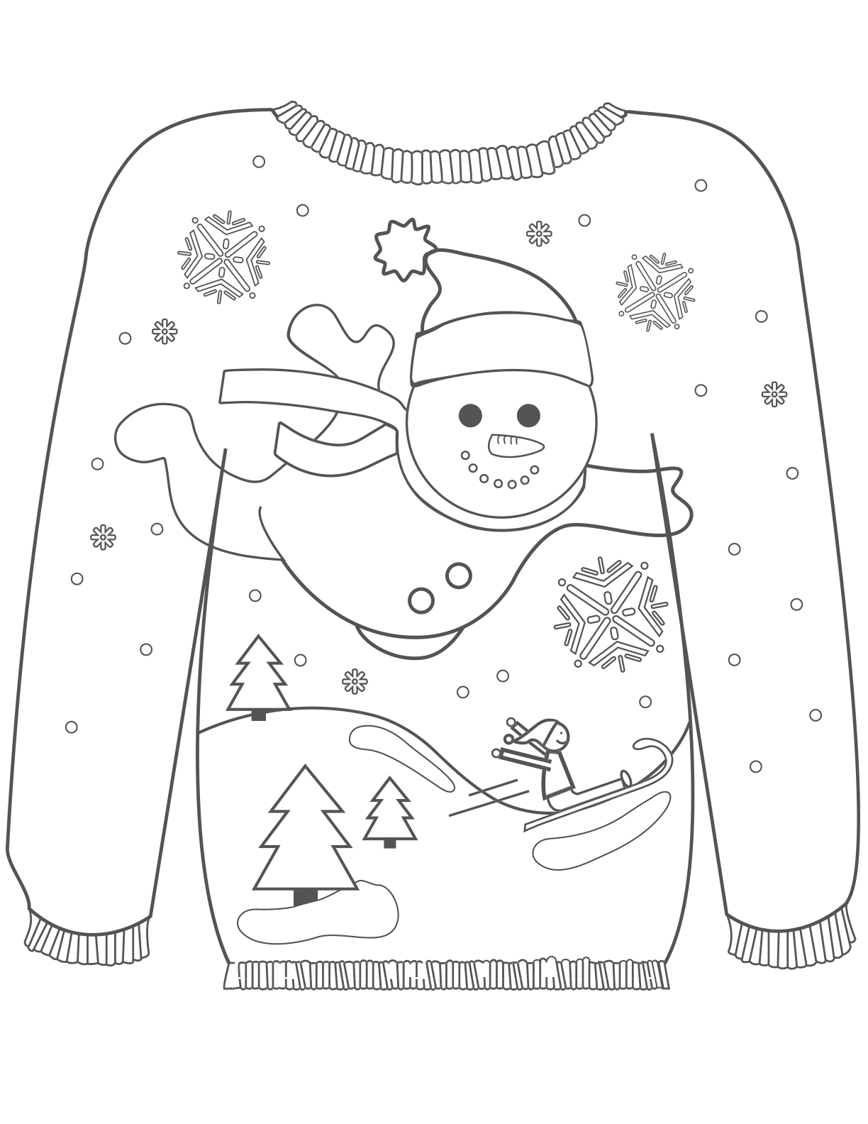 Sweater Coloring Pages - Coloring Home