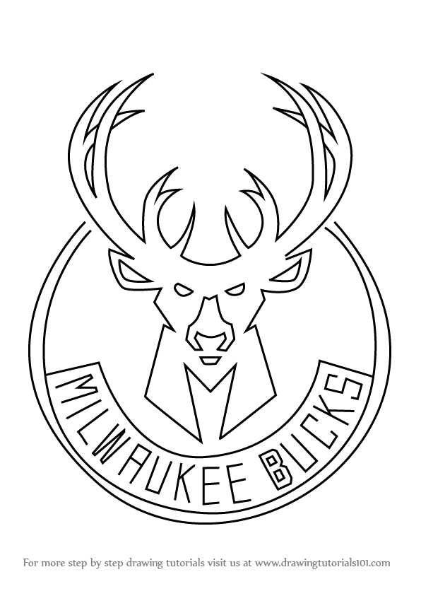 Learn How to Draw Milwaukee Bucks Logo (NBA) Step by Step : Drawing  Tutorials