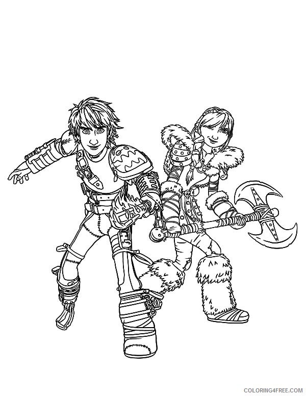 how to train your dragon coloring pages hiccup and astrid ...