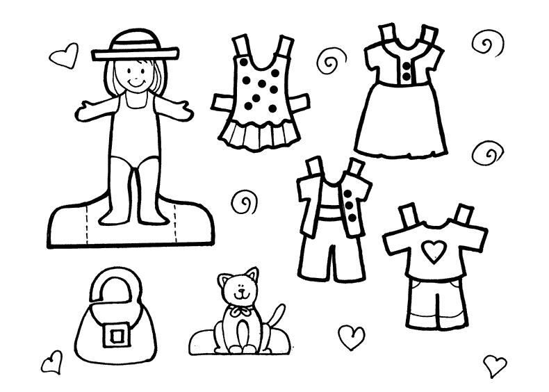Summer Clothes Coloring Pages For Kids