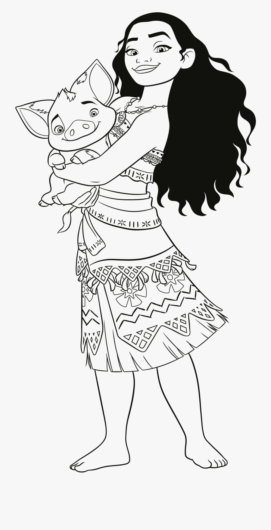 Moana Coloring Pages - Moana And Pua Coloring Pages , Free ...