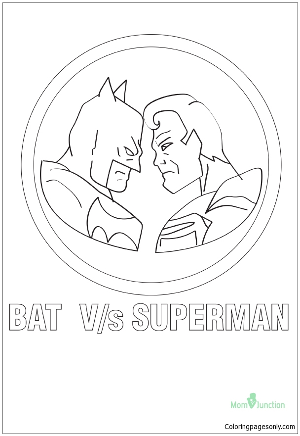 Batman Vs Superman Logo Coloring Page
