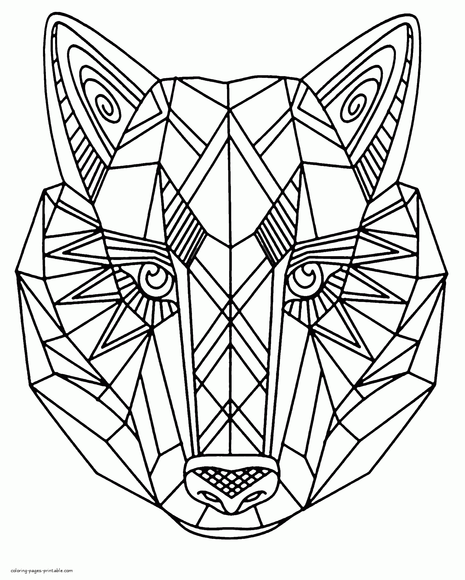 Zentangle Animal Face Coloring For Adults || COLORING-PAGES ...
