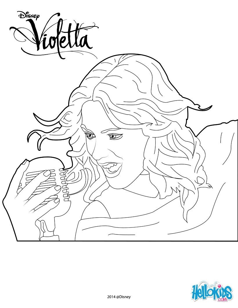 All little girls love Violetta. Here a perfect coloring page ...